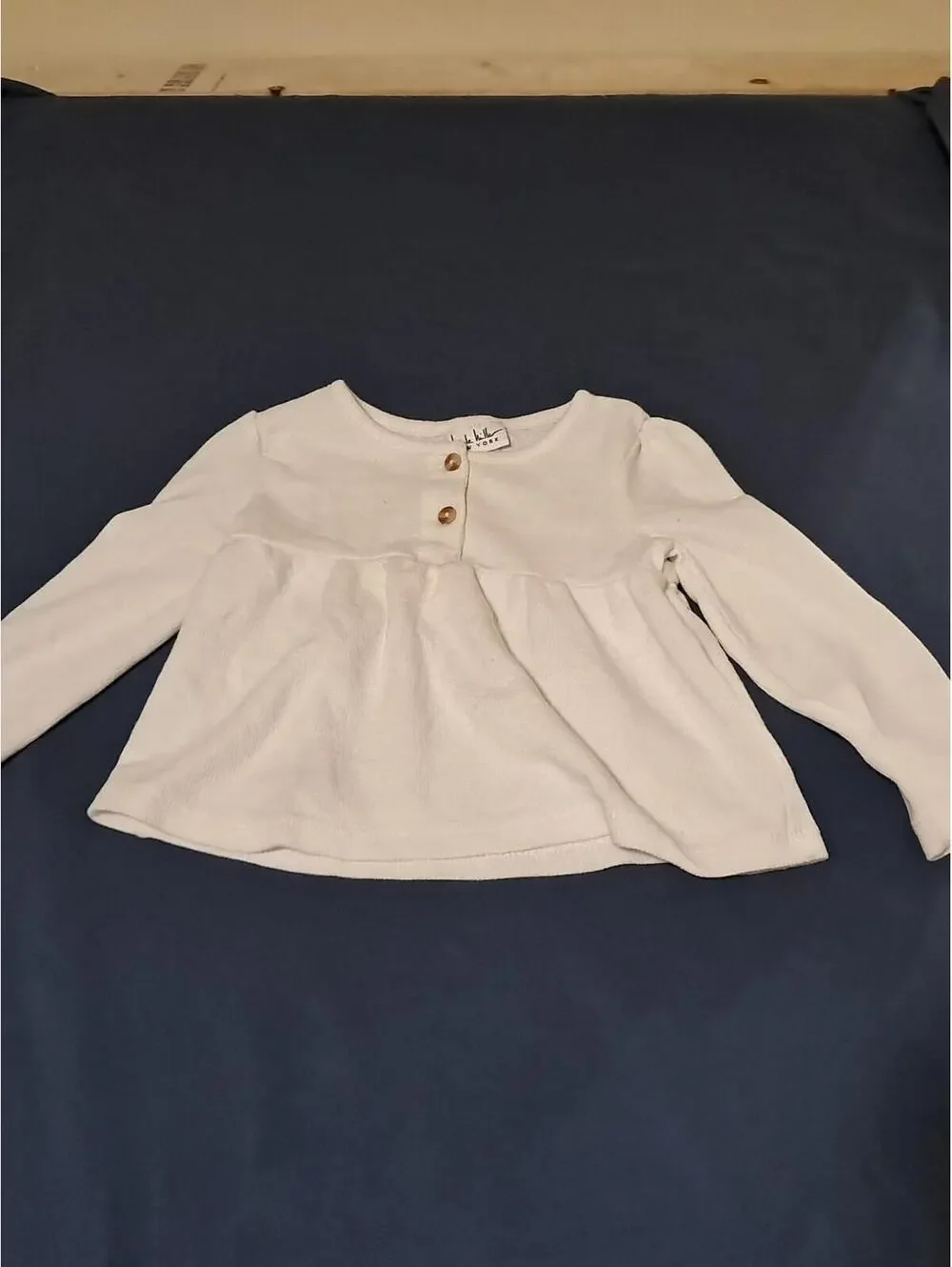 Nicole Miller baby 3t White Blouse Button